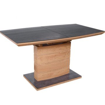 Фото2.Обеденный стол раскладной Halmar CONCORD 140 (180) x80 дуб/серый